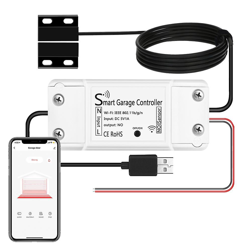 Tuya Wifi Garagentoröffner Intelligente Fernbedienung Sensorunterstützung App Sprachsteuerung Kompa