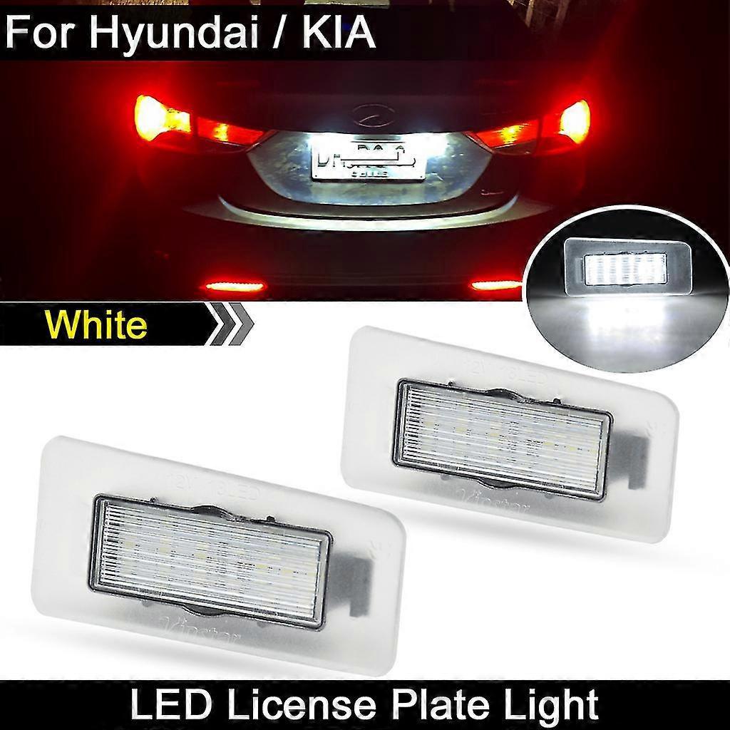 Stück Weiße Led-kennzeichenbeleuchtung Für Hyundai Elantra (2011–2018), Accent (2018–2019) Und Kia Forte (2011–2019)
