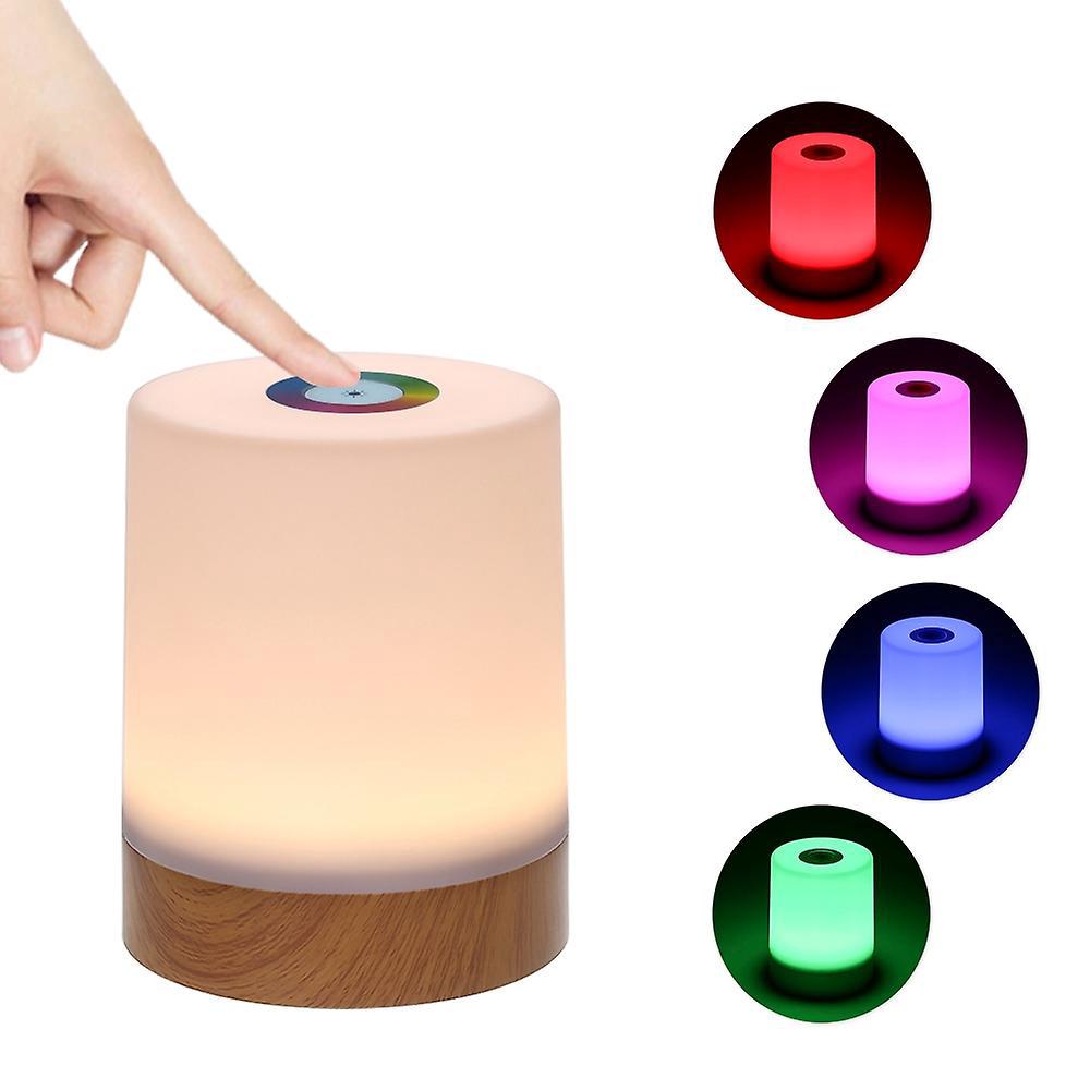 Tragbares Nachtlicht, Usb-aufladbar, Dimmbar, Warmweiß & Rgb-farbwechsel, Touch-steuerung Für Betten