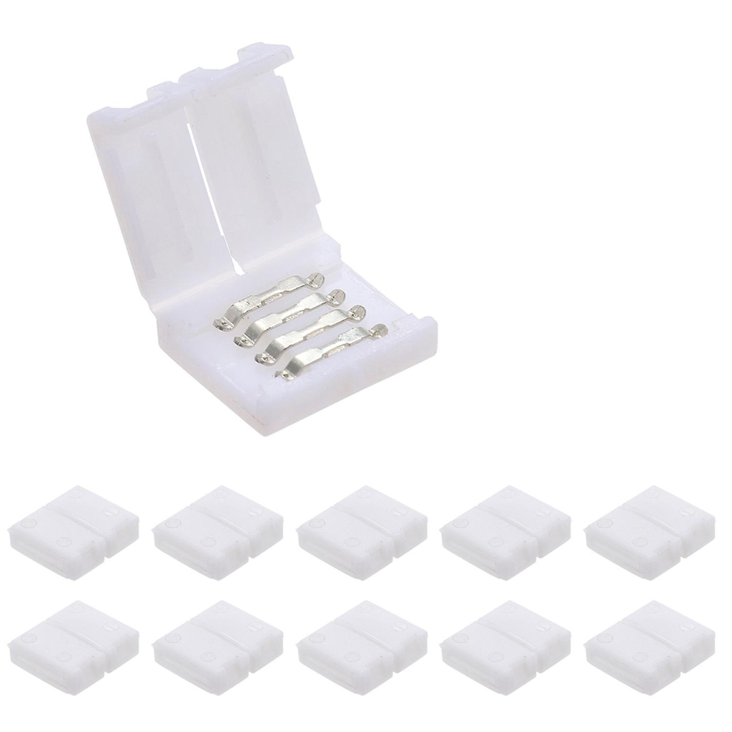 4-poliger Rgb-led-streifenverbinder, Schnellverteiler, 10er-pack, Weiß