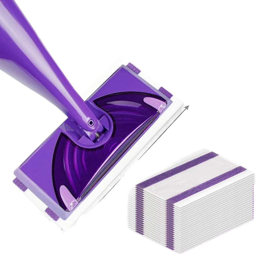 Packung Mit 40 Ersatz-mikrofasertüchern Für Swiffer Wetjet Wischmopps – Einweg-wischmopptücher, Weiß