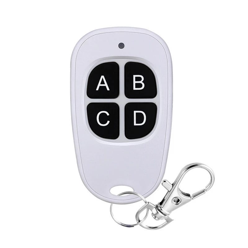 1x 4-tasten-funkfernbedienung (433 Mhz Rolling Code) – Universeller Klonsender Für Motorisierte Tore, Garagentore Und Rollläden, Markenübergreifend Kompatibel – Weiß