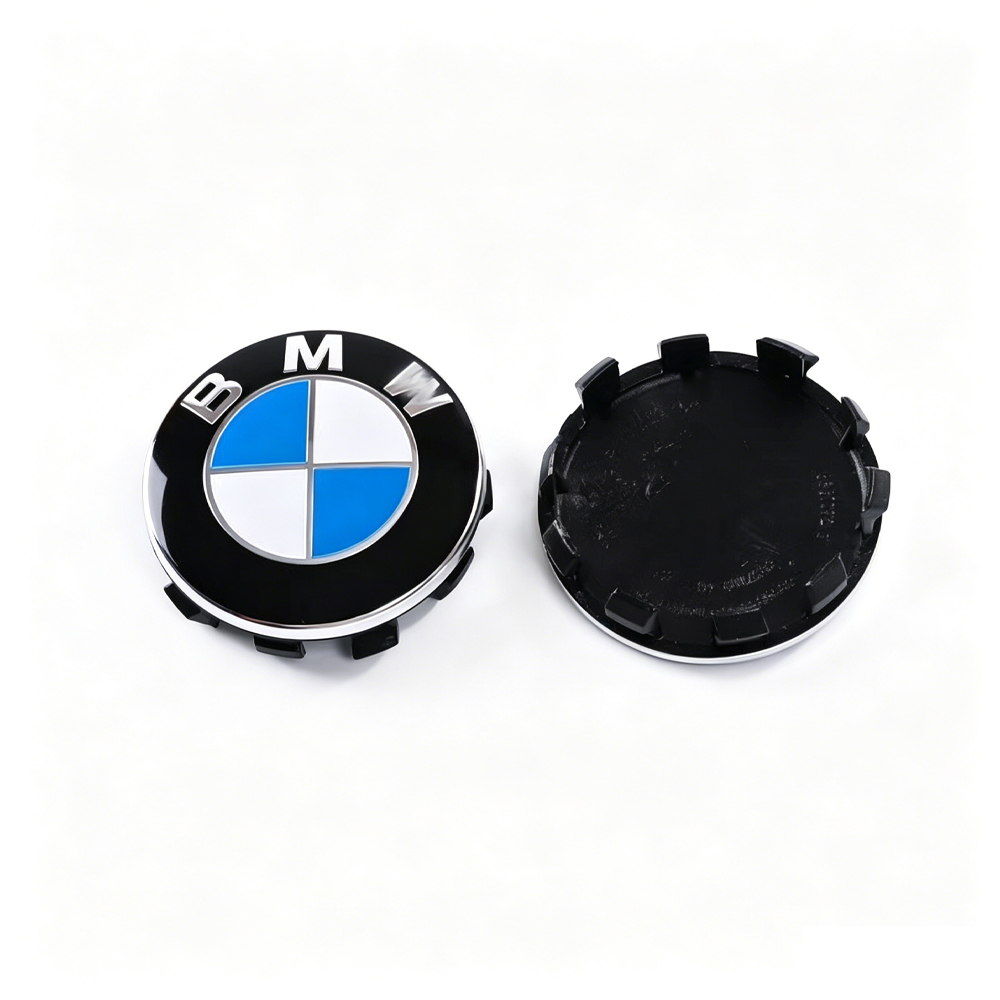 Satz Mit 4 Radnabenkappen (56 Mm) Für Bmw 1er, 3er, 5er, 7er, X1, X3, X4, X5 Und X6. Dekorative Radnabenkappen In Blau Und Weiß.