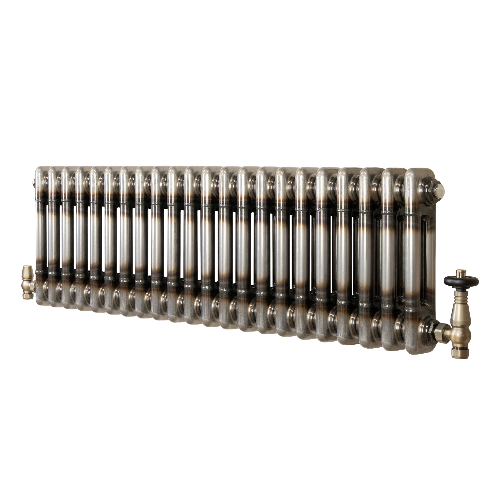 Klassischer 2-säulen-heizkörper Mit Trv – 300 X 1010 Mm -