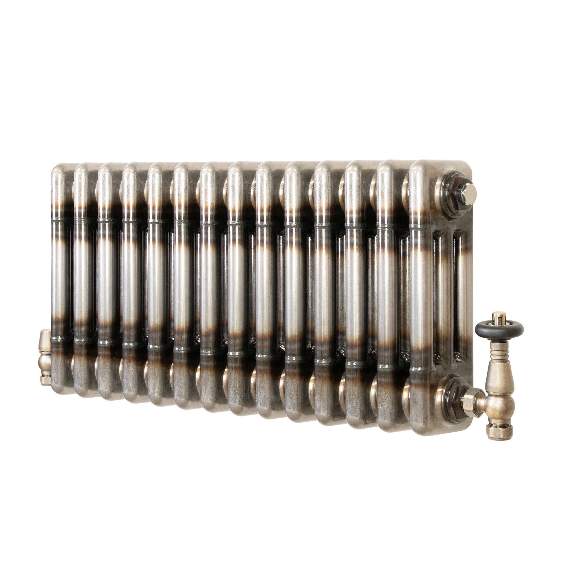 Klassischer 3-säulen-heizkörper Mit Trv – 300 X 650 Mm -