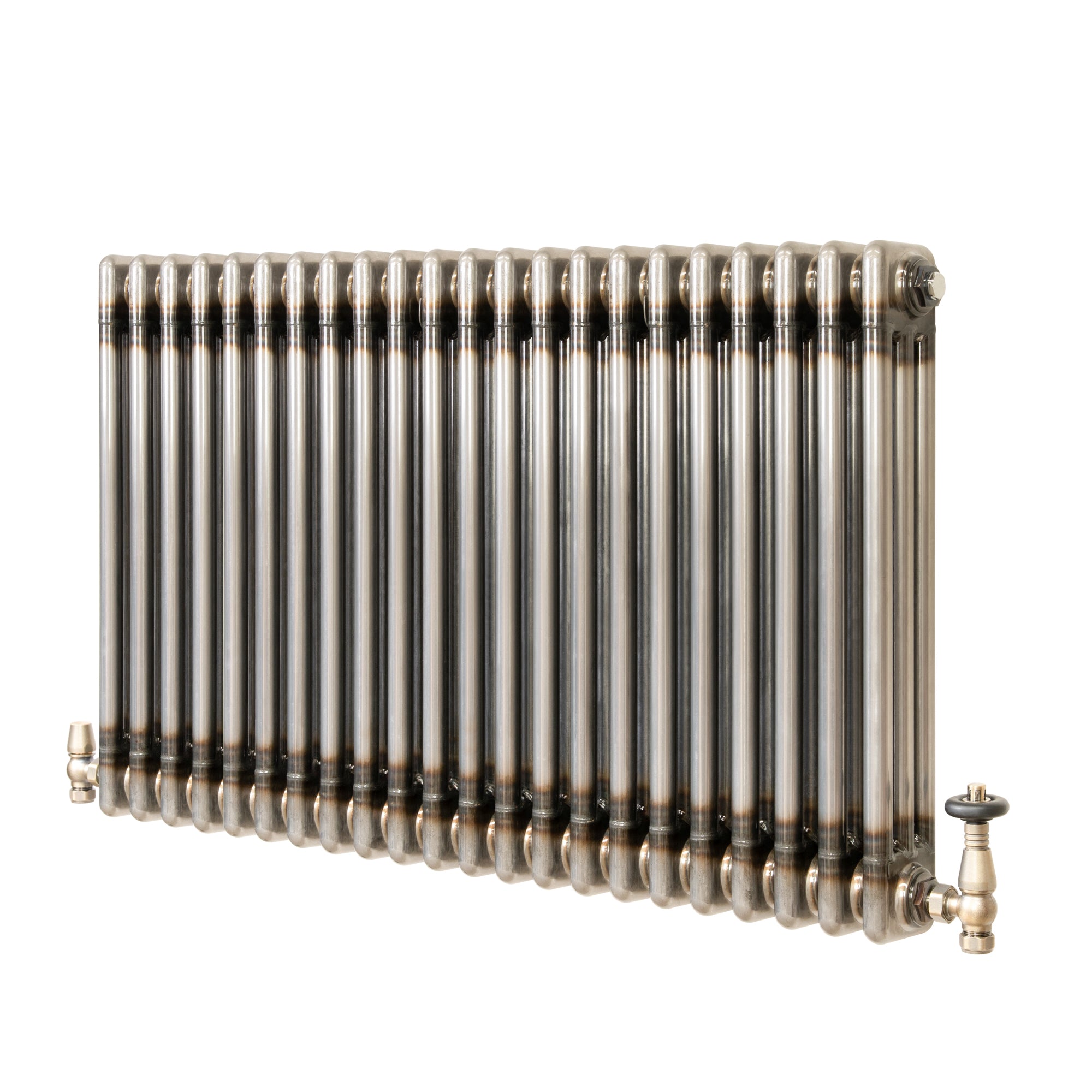 Klassischer 3-säulen-heizkörper Mit Trv – 600 X 1010 Mm -