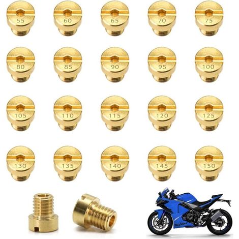 Pair 20 Stück Hauptdüsen Für Vergaser, M5 Hauptdüse, Messing-vergaserdüsen, Vergaserdüsen Für Roller, Motorräder Und Mopeds, Kompatibel Mit Dellorto Phbg