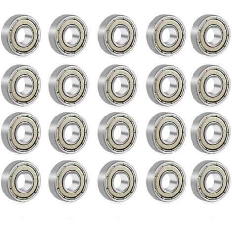 Pair 608 Zz Doppelt Abgedichtete Metallkugellager Für Rollschuhe, Skateboards, Longboards Und Waveboards, 8x22x7 Mm, 20 Stück