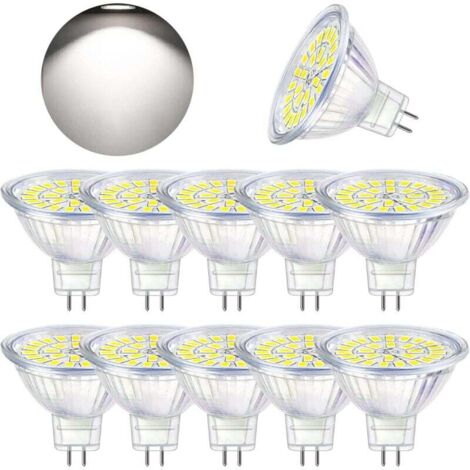 Pair Gu5.3 Led-lampe, Kaltweiß 6000k, Mr16 Led 12v 5w, Entspricht 50w Halogen, Nicht Dimmbare Led-spotlampen, 10er-packung