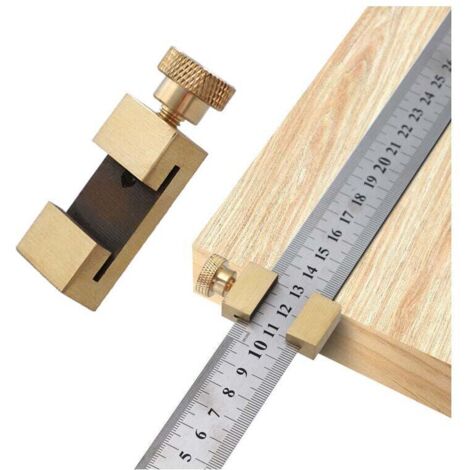 Pair Positionierlineal Aus Edelstahl, Linealwerkzeug Aus Messing Und Stahl, Linealblock, Linealanschlag, 30-cm-markierungslineal, Markierungswerkzeug, Für Holzbearbeitung, Heimwerken, Tischlerei Und B