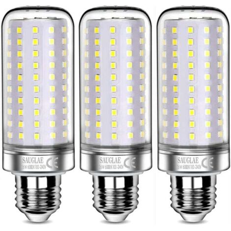 Pair 26-w-led-lampen, Entspricht Einer 200-w-glühbirne, 3000 Lm, 6000 K Kaltweiß, E27-edison-schraubfassung, 3er-pack [energieklasse E]