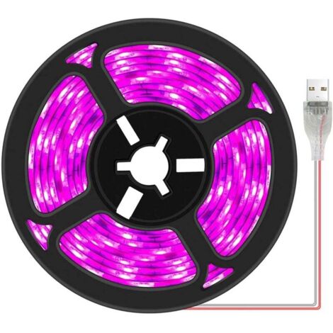 Pair Led-pflanzenlampen – Wasserdicht – Vollspektrum – Für Zimmerpflanzen, Sukkulenten, Hydrokultur – Für Gewächshäuser Und Gartenbau – Usb-pflanzenlampen (3 M)