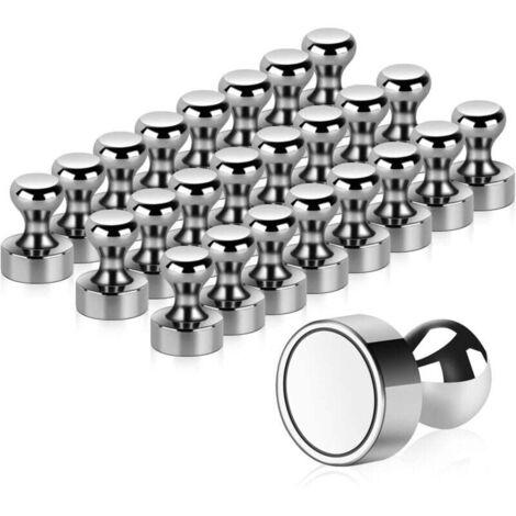 Pair Magnete, 24 Stück Metallmagnete, Starke Magnete 12x16mm - Edelstahlmagnete, Kühlschrankmagnete Für Pinnwände, Kühlschränke Usw.