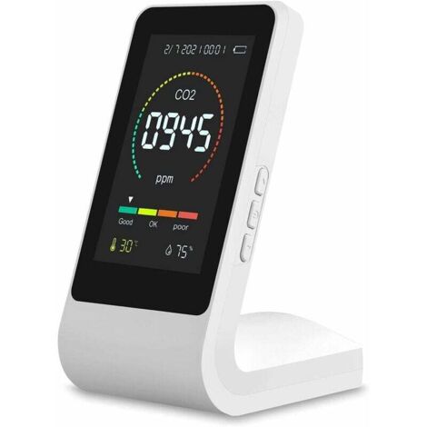 Pair Co₂-detektor, Luftqualitätsdetektor, Luftqualitätsmonitor, Co₂-monitor Für Zuhause Mit Temperatur- Und Feuchtigkeitssensor