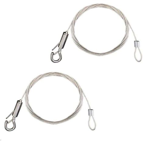 Pair Stück Edelstahl-rahmen-aufhängedraht, Verzinktes Stahlseil Mit Spannvorrichtung Und Haken, Aufhängedraht Für Bilderrahmen/lampen/bilderleisten/spiegel/vorhänge – 1,5 Mm X 2 M, Max. Traglast 30 Kg