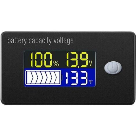 Pair 12v Akku-kapazitätsanzeige Mit Lcd-display, Voltmeter Und Temperaturtester Für Li-ionen- Und Lifepo4-batterien
