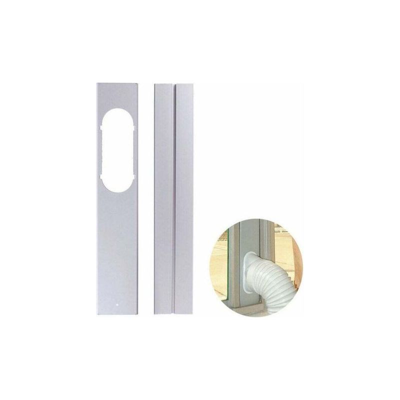 Verstellbare Universal-fensterdichtung Für Mobile Klimageräte (55–110 Cm) – Öffnungsbreite 7,5 Cm – 2 Pvc-platten Für Einfache Montage