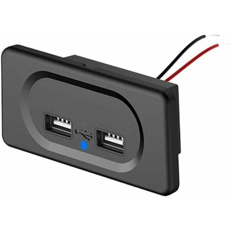 Pair Doppelte Usb-ladebuchse, 12–24 V, 3,1 A Kfz-ladegerät Mit Bedienfeld, Wasserdichter Ladestecker Für Auto, Lkw, Motorrad, Boot, Wohnmobil, Suv