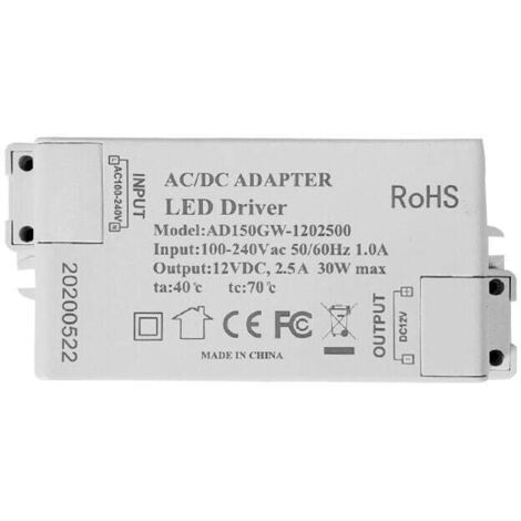 Pair Led-transformator/netzteil – 30 W, 12 V Dc, 2,5 A Konstantspannung Für Led-streifen Und G4-, Mr11-, Mr16-led-lampen