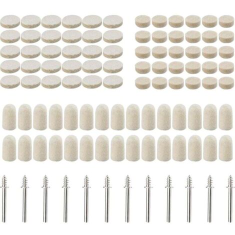 Pair 102 Polierpads Aus Wollfilz, Schleifscheiben Für Zubehör – Rotationswerkzeuge – Verschiedene Größen (10/13/25 Mm Durchmesser)