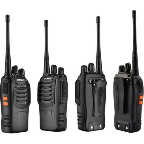Pair 2 Baofeng Bf-888s Hochleistungs-funkgeräte, 16 Wiederaufladbare Kanäle, 400–480 Mhz, Große Reichweite, Europäischer Stecker