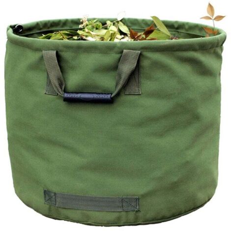 Pair Besonders Robuster 125-liter-gartenbeutel Mit Tragegriffen, Laubsammelbeutel Aus Militär-canvas (h 45,7 Cm, T 55,8 Cm)