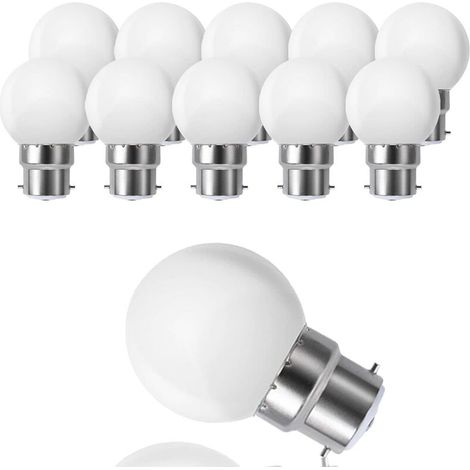 Pair 10er-pack B22 G45 Led-globen, Warmweiß 3500 K, 3 W G45, 180 Lm, Mattes Polycarbonat-gehäuse, Nicht Dimmbar [energieklasse G] -inhhub