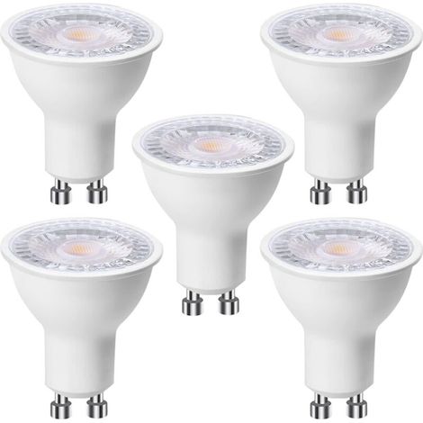 Pair 5er-pack Gu10 6w Led-lampen (entspricht 60w), Warmweiß 3000k 500 Lumen, Gu10 Led-lampe 120° Breiter Abstrahlwinkel, Flimmerfreier Einbaustrahler, Dimmbar [energieklasse F]