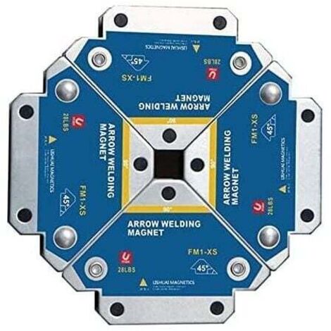 Pair Schweißwinkelmagnet, 4 Stück, Haltekraft 13 Kg, Magnetischer Positionierer Für Schweißwinkel 45°, 90°, 135°, Mehrwinkel-hilfspositionierwerkzeug