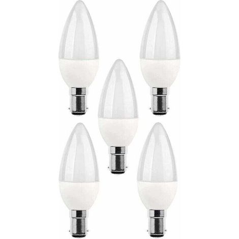 Pair 5er-packung B15 Led-lampen, 5w Glühlampe, 220v 270 Lm, 3000k Tageslicht, B15 Bajonettsockellampe, [energieeffizienzklasse A+].
