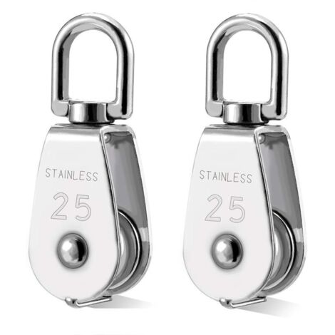 Pair Stück 304 Edelstahl-riemenscheibe M25 Heberolle Lastrolle
