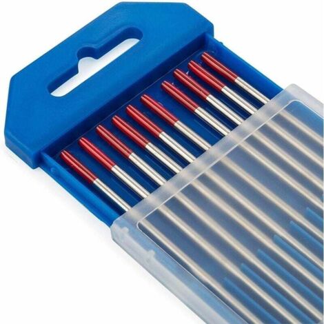 Pair Wig-schweißelektroden Aus Wolfram Mit 2 % Thorium Wt20 (rot), 1,6 Mm X 150 Mm, 10 Stück Pro Packung