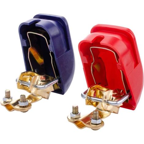 Pair Schnellkupplungsstecker-paar, Batterie-schnellanschlussklemmen Mit Roter (+) Und Blauer (-) Abdeckung