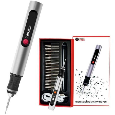 Pair Stylo De Gravure, Outil Portable Sans Fil Ultime Pour Artistes Et Bricoleurs – Gravez Plus De 50 Surfaces – Adapté Aux Débutants – Rechargeable – 30 Embouts, Guide De Maîtrise Et Pochoirs