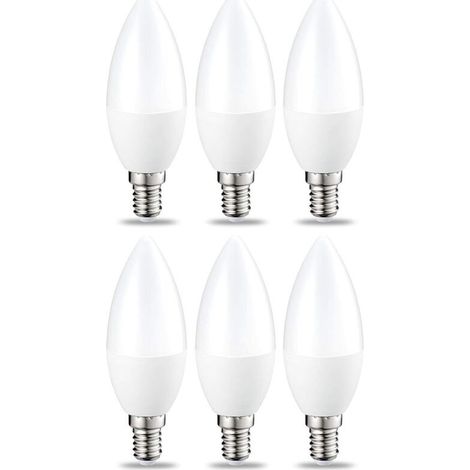 Pair Amazon Basics 6er-pack Kleine Flammenförmige Led-lampen, E14-schraubsockel, 4,9 W (entspricht 40 W), Warmweiß, Nicht Dimmbar
