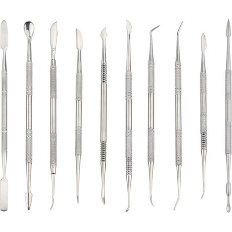 Pair 10 Stücke Edelstahl Wachs Schnitzer Spachtel Pick Set Ton Keramik Skulptur Werkzeuge