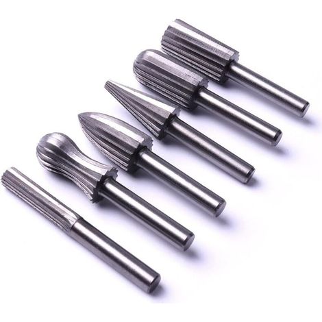 Pair Set Mit 6 6-mm-rotationsschneidern Aus Stahl Zum Schleifen Von Metall, Kunststoff, Holz Und Stein