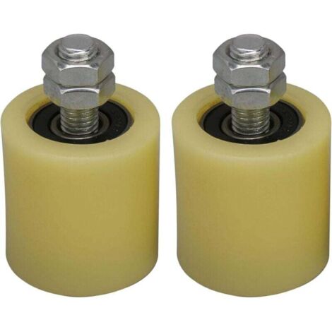 Pair M12 48 X 50 Mm Pp-stahl-rollenlager-führungsrolle Mit Lagereinsatz 6201 Für Elektrische Tore, 2er-packung
