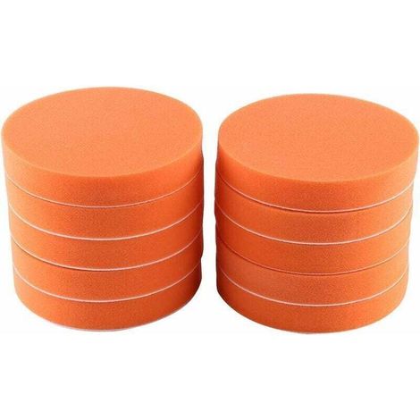 Pair Autopolierschwamm, 10 Stück/packung 6 (150 Mm) Polierschwamm-wachspad-werkzeugset Für Autopoliermaschinen, Orangefarbenes Polierpad