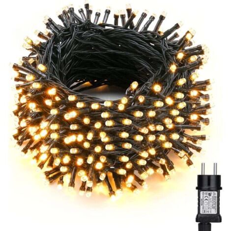 Pair Weihnachtslichterkette Für Den Außenbereich, 30 M, 300 Warmweiße Leds, Wasserdicht, 8 Modi, Lichterkette Für Drinnen, Zuhause, Partys, Hochzeiten, Bäume, Feste, Garten, Grünes Kabel (warmweiß)