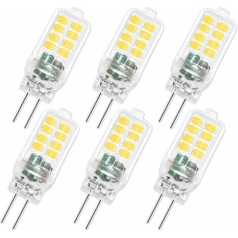 Pair G4 12v 3w Led-lampe, Nicht Dimmbar, 16 Smd, 300 Lm, Kaltweiß (6000 K), Entspricht Einer 25w G4-halogenlampe, G4-led-lampe Für Kronleuchter, Gartenbeleuchtung, Schrankbeleuchtung, Schlafzimmer, 6e
