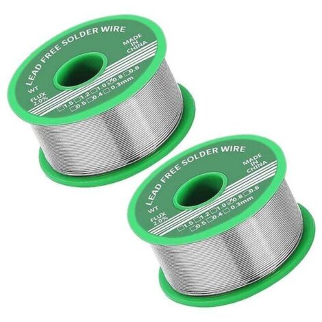 Pair 0,8 Mm Lötzinn, Bleifreies Lötzinn Mit Kolophoniumkern, Lötzinn Mit Flussmittel 20 G, Lötdraht Zum Reparieren Und Selberlöten Von Elektrischen Und Elektronischen Bauteilen