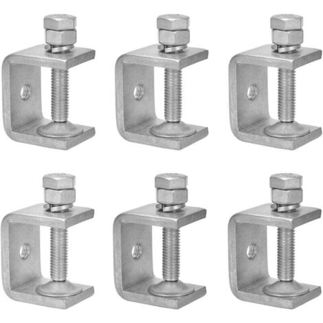 Pair 6-teiliges C-klemmen-set, 30 Mm, Robuster Edelstahl 304, Einstellbarer Spannbereich 0–25 Mm Für Schweißarbeiten, Schreinerarbeiten, Heimwerken Und Möbelbau.