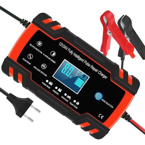 Pair 8a 12v/24v Auto-motorrad-smart-batterieladegerät, 3-stufiges Batterieladegerät Und Autoreparaturfunktion Für Lkw, Agm, Gel, Wet, Sla-inhhub