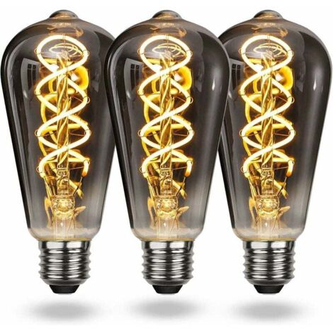 Pair E27 Vintage-led-glühbirne, Warmweiß, Dimmbar, 4 W, Weiches Licht, E27 Vintage-glühbirne Im Edison-stil, Geeignet Für Wohnzimmer, Schlafzimmer, Flur, Terrasse Usw. [energieklasse]
