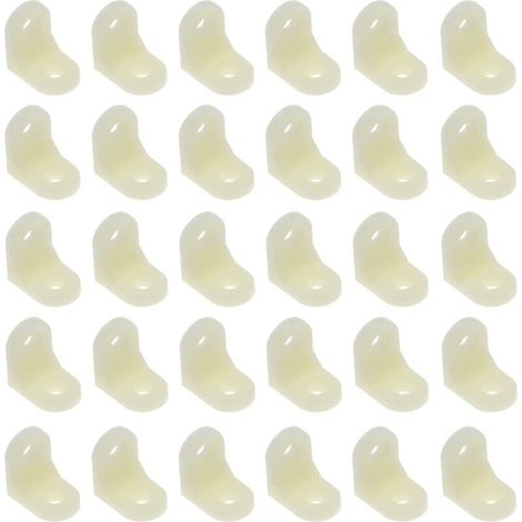 Pair Set Mit 30 L-förmigen Winkeln – 23 Mm X 17 Mm – 90°-winkel – Holzverbinder Für Regale, Fenster, Stühle Und Tische – Beige