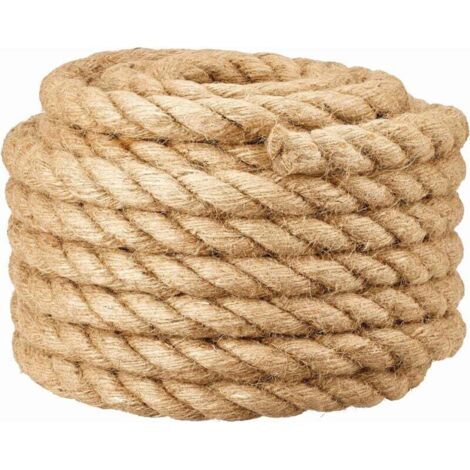 Pair 20 Mm Absperrseil Für Treppengeländer/balkongeländer, Schnur Für Kletter-, Schaukel-, Schiffs- Und Hebearbeiten, Turnhallen- Und Kletterspiele, 20 Mm X 10 M, Beige