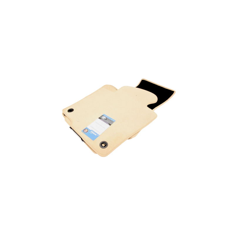 Velours-fußmatten Für Vw Passat B6/b7 3c (2005–2014) - Elliptische Clips - Beige