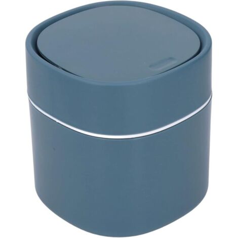 Pair Tischmülleimer Mit Deckel, Mini-mülleimer Aus Kunststoff, Kleiner Mülleimer Für Schlafzimmer, Esszimmer, Badezimmer, Büro (blau)