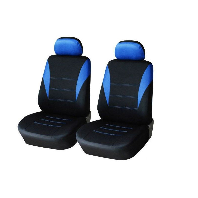 1+1 Neue Universelle Sitzbezüge Für Vordersitze, Autositzbezüge Für Pkw/bus/van, Textil, Blau-schwarz